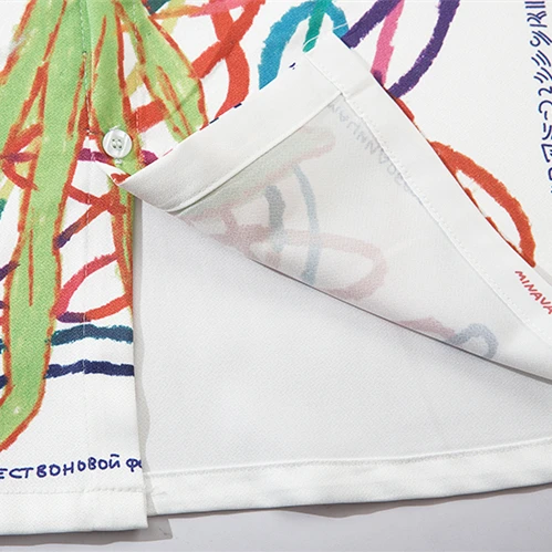 Гавайская пляжная рубашка для мужчин с принтом железной цепи хип хоп Харадзюку