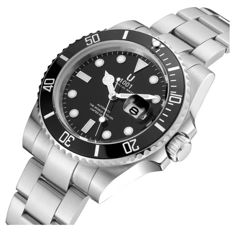 U1001 брендовые черные роскошные керамические Дизайнерские мужские механические