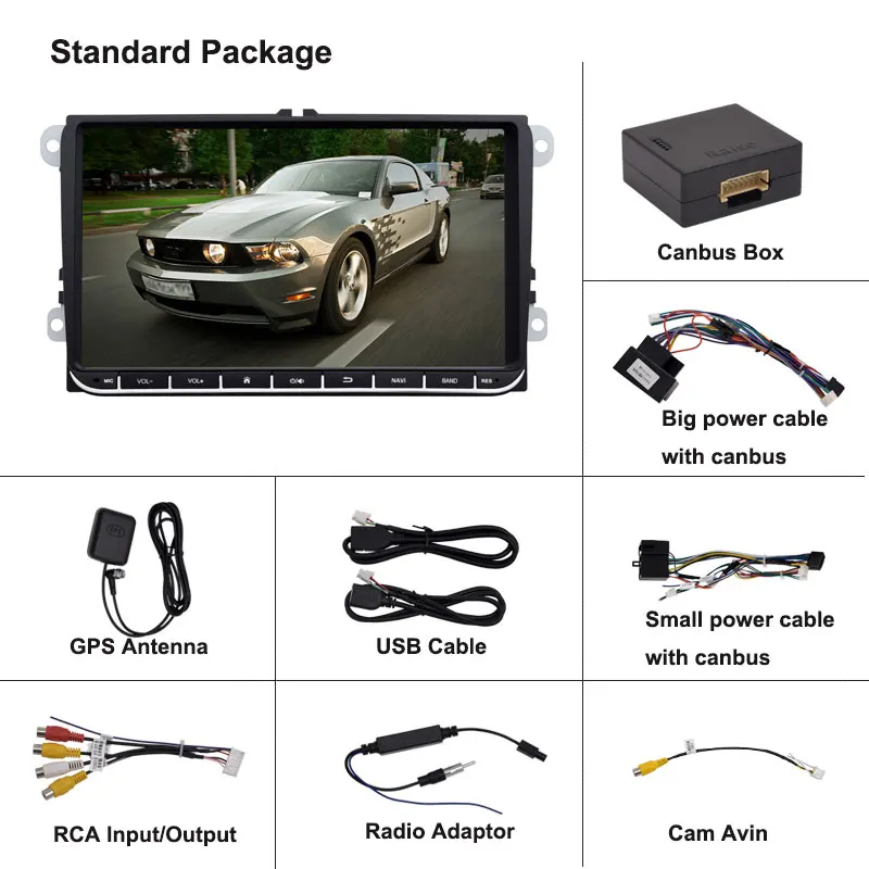 

Essgoo 9'' 2din Android Autoradio Wifi 2+32GB Car Multimedia Player GPS Navigation Car Radio For Volkswagen For VW