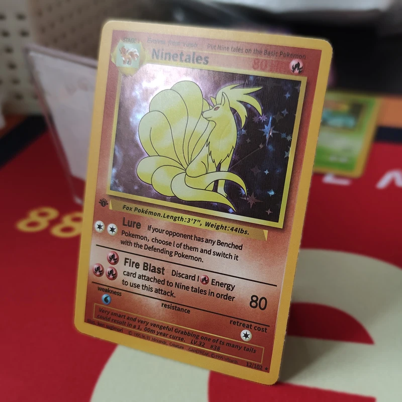 10 шт. + 1 Новый 1996 лет DIY Pokemon флэш карты Чаризард Blastoise Venusaur Ninetales Мьюту запдоса