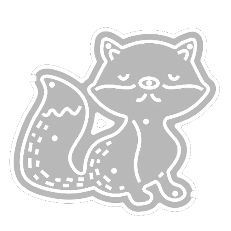 Новинка 2020 г. милая животная лиса швейная нить тиснение слоистые металлические