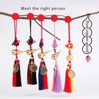 exquisite high quality copper gourd pendant car decoration chinese knot double tassel new business gift