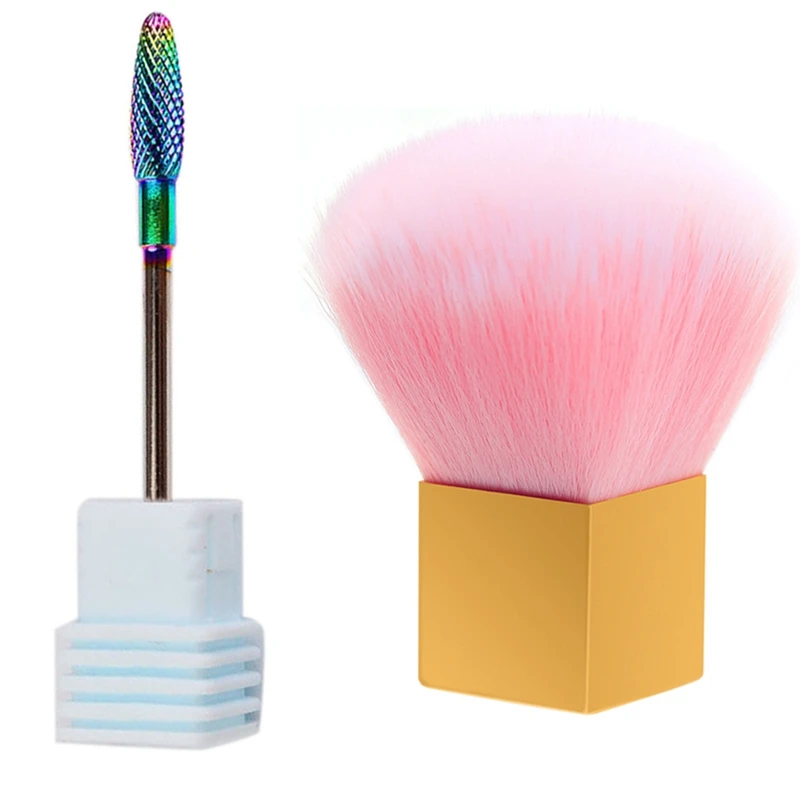 

Nail Cleaning Nail Brush Tools & Type Nail Drill Bits For Drill Manicure Machine Accessory Rainbow B78