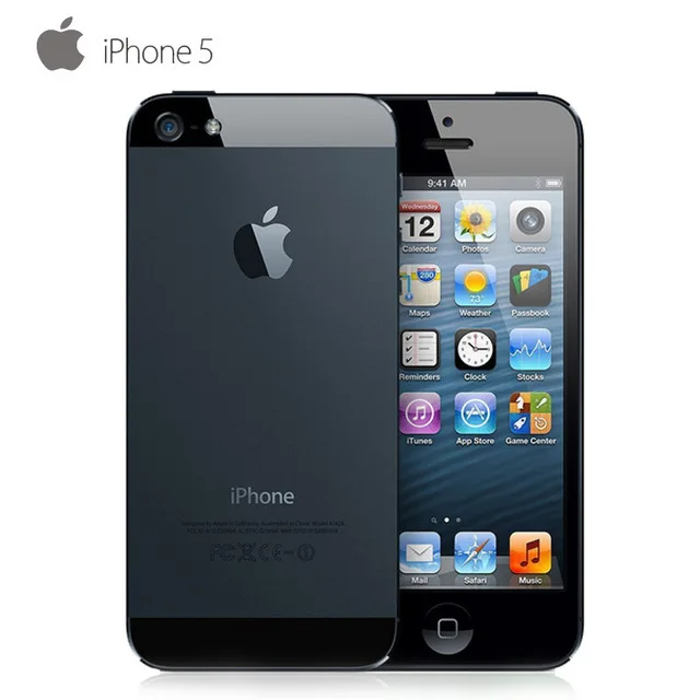 Черный Apple iphone 5 мобильный телефон 16 Гб/32 ГБ/64 Гб ПЗУ IOS 4,0 дюймов 8MP wifi gps заводской разблокированный смартфон - Цвет: Черный