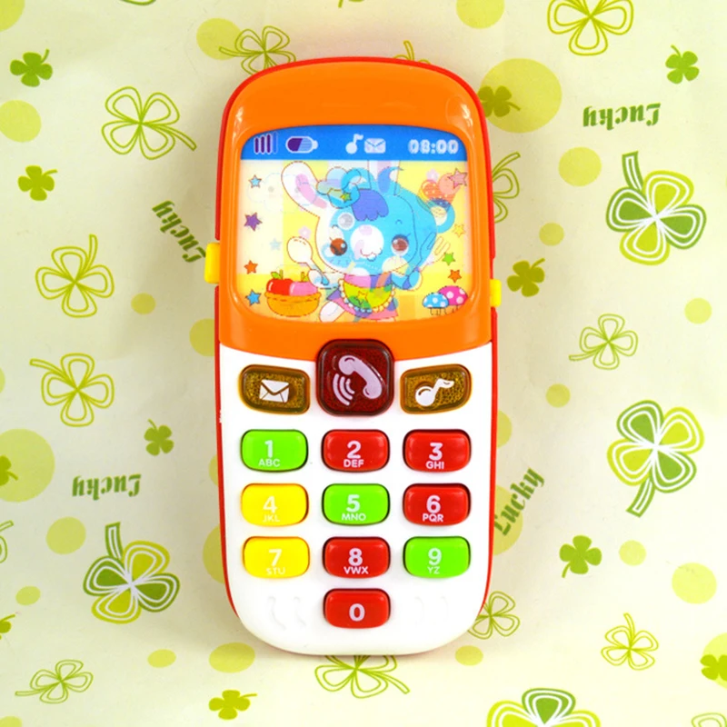 

1PC Cute Electronic Phone for Kids Baby Mobile Elephone Educational Learning Music Machine Games Toys for Child Color Randomly