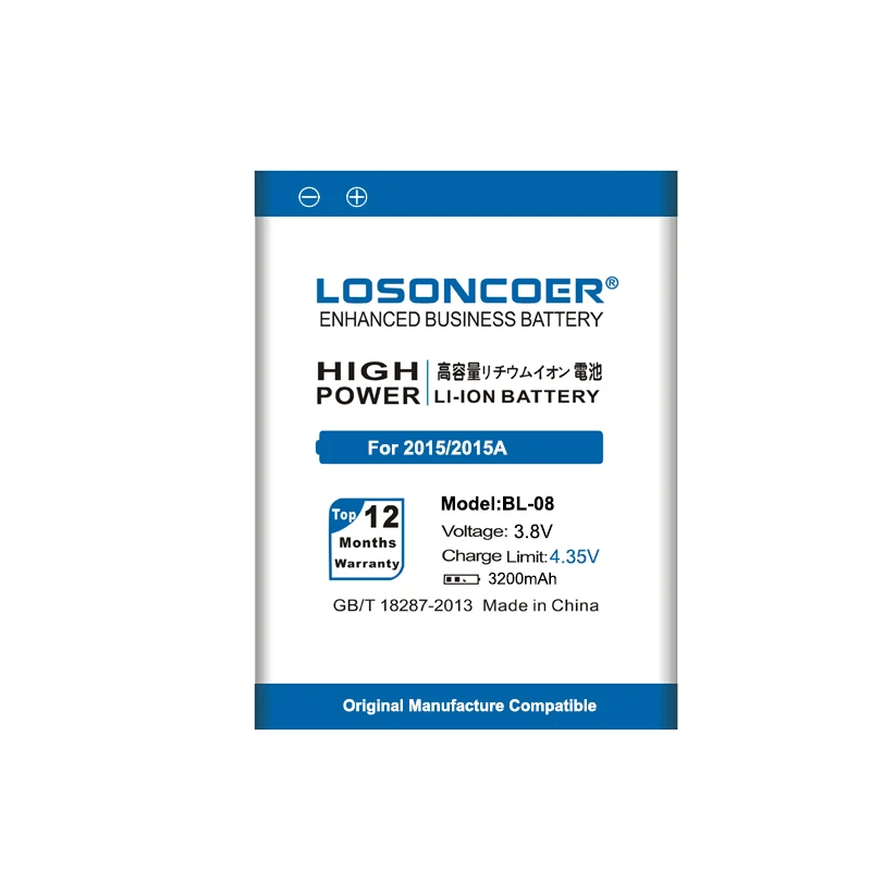 100% Оригинальный LOSONCOER 3200 мА/ч BL-08 для THL 2015 / в Батарея | Мобильные телефоны и