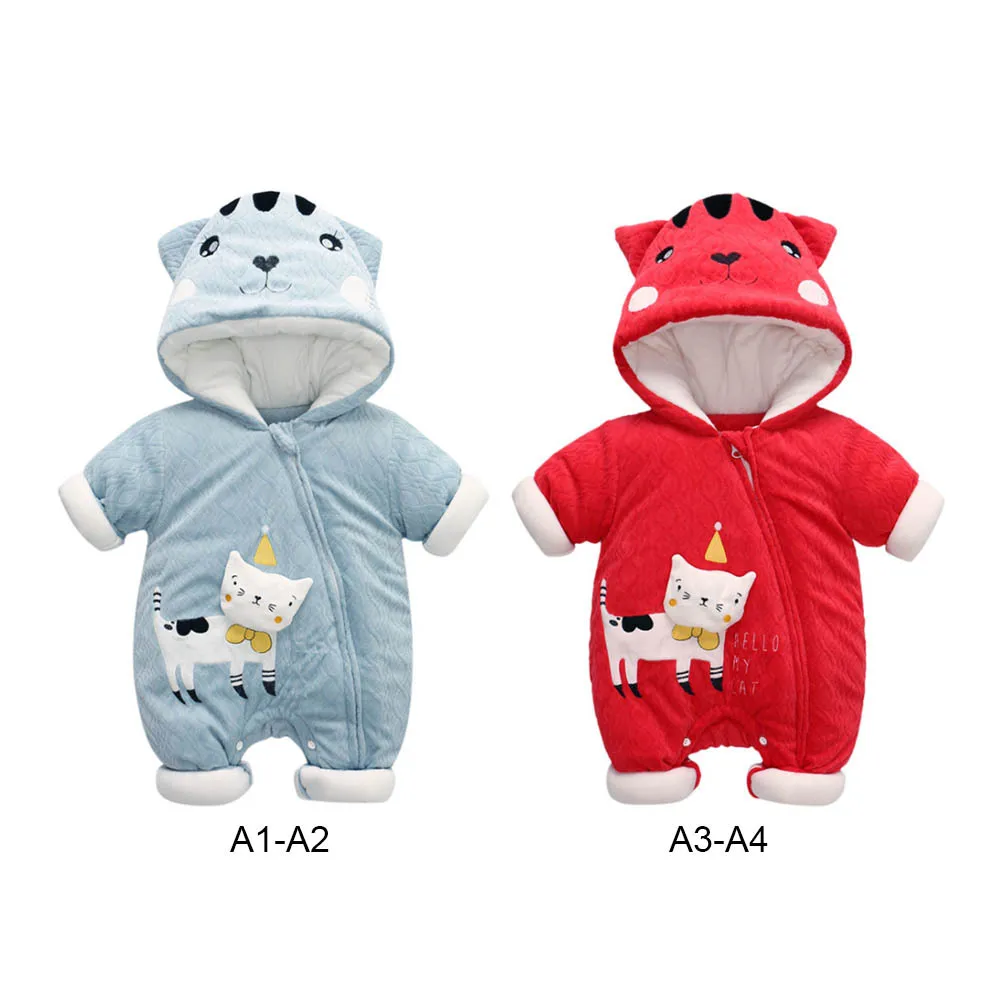 

Baby Romper Winter Cute Cartoon New Born Baby Clothes Cotton Animal Romper