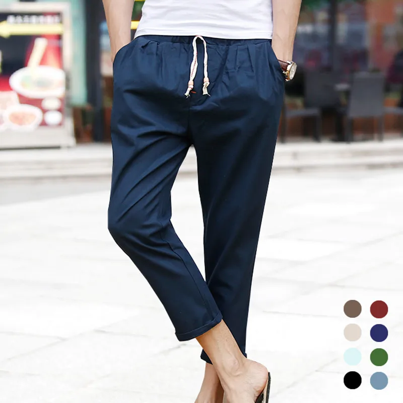 

Baggy Harem Pants 2020 Mens Summer Cotton Linen Joggers Pants Male Vintage Chinese Style Sweatpants Fashions Trousers