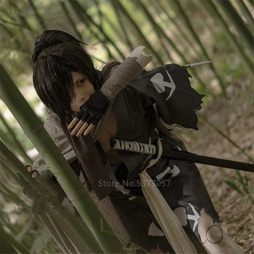 Косплей-костюм аниме Dororo на Хэллоуин 2020 мужское кимоно Hyakkimaru самурайский костюм