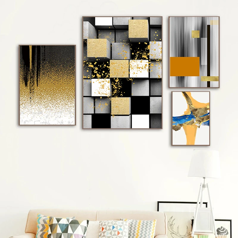 

Nordic Abstract Geometric Art Canvas Painting Modern Living Room Decorative Wall Posters Prints Modern Home Decoration Pictures