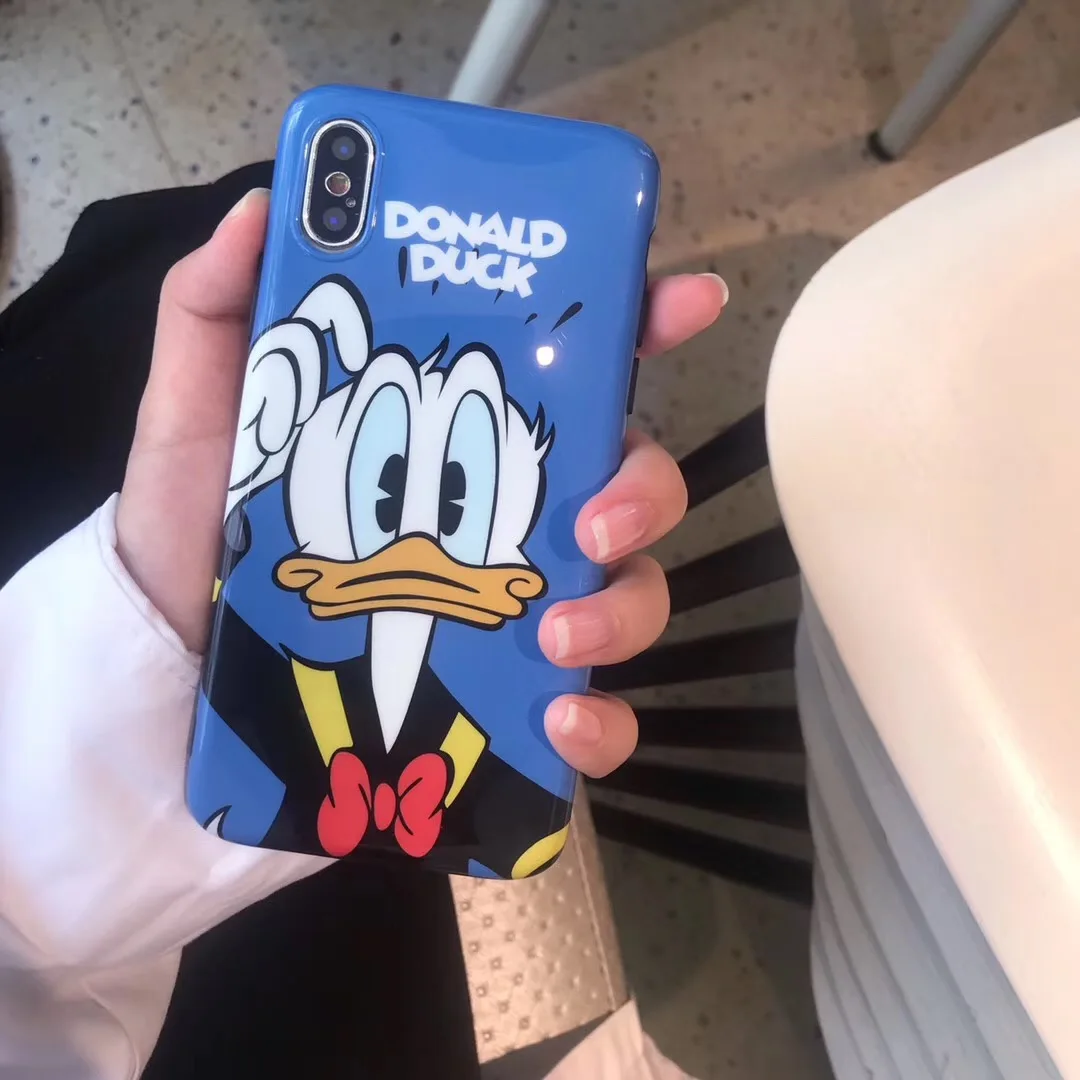 blue Duck Чехол для iphone, новинка, iphone 11pro max 5,8/6,1/6,5 дюймов, силиконовый чехол, Дональд Дак, для apple 6s xr, чехол, duck, XSmax 78plus - Цвет: blue Duck