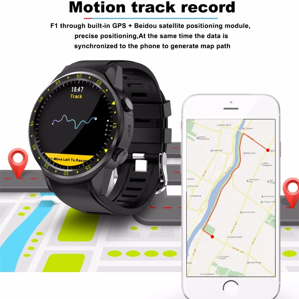 Спортивные Gps Смарт часы мужские F1 с камерой поддержка Шагомер Bluetooth 4 0 сим карта