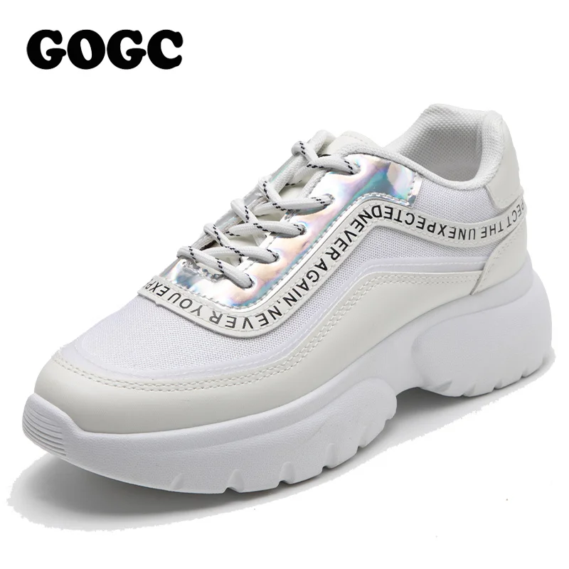 GOGC кроссовки женские сникерсы кроссы на платформе высокая подошва летняя обувь