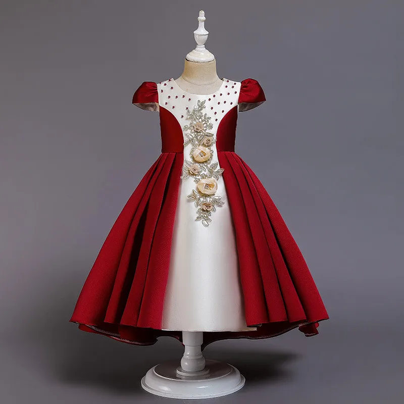 Новое платье для девочек Одежда детей Платья Костюм принцессы на день рождения