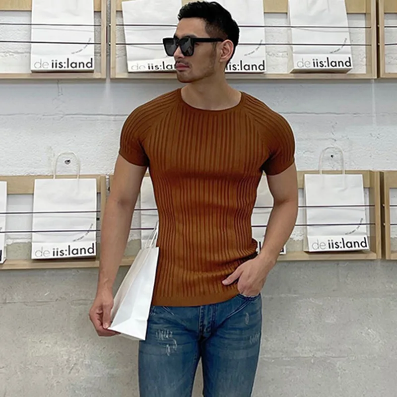 2021 Весна и лето новый продукт реглан рукав круглый вырез эластичная футболка с