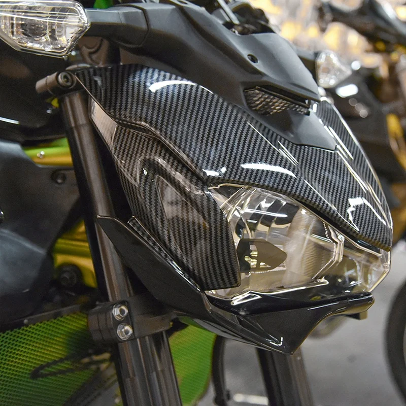 

Carbon Fiber Front Headlight Upper Fairing Cover Trim Headlamp Beak Extension for KAWASAKI Z900 Z 900 2017 2018 2019