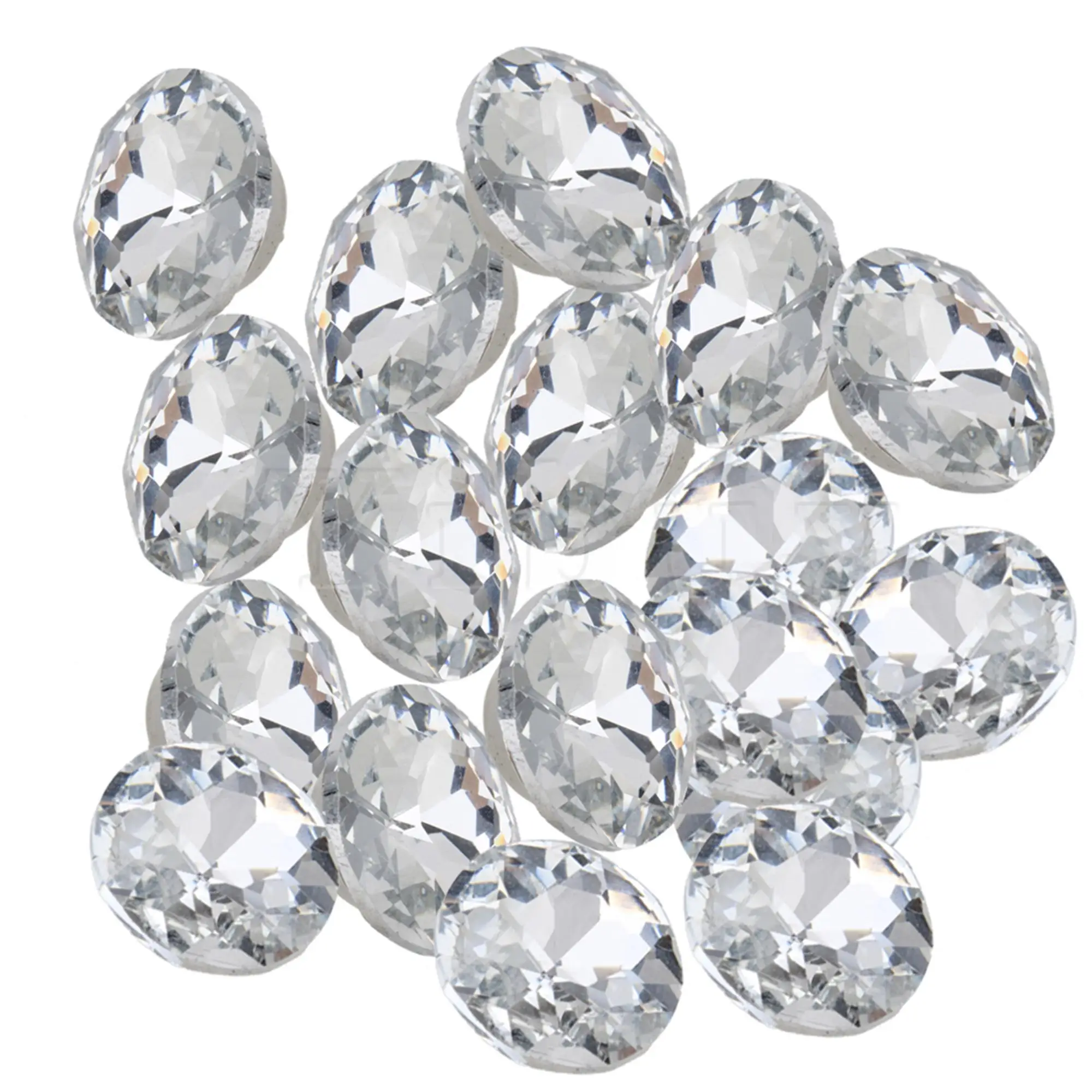 

20pcs Diamante Crystal Upholstery Sofa Headboard Buttons Wall Decor 22x16mm