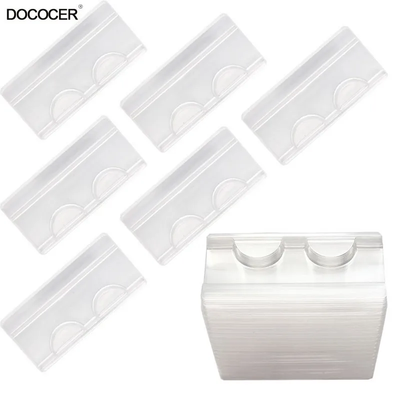 10/500pac wholesale plastic clear lash tray mink lashes holder eyelash trays for eyelash packaging box package case bulk vendors