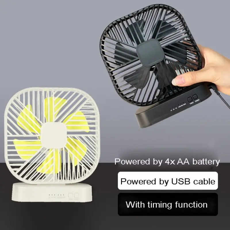 

Magnetic USB Fan USB or AA Battery Powered Desk Fan with 3 Speed Timing Function M17F