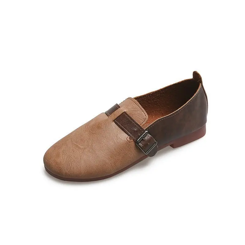 

Shoes Woman Flats Round Toe Casual Female Sneakers Autumn Soft Dress Moccasin Fall Summer New Grandma Comfortable Retro Rubber L