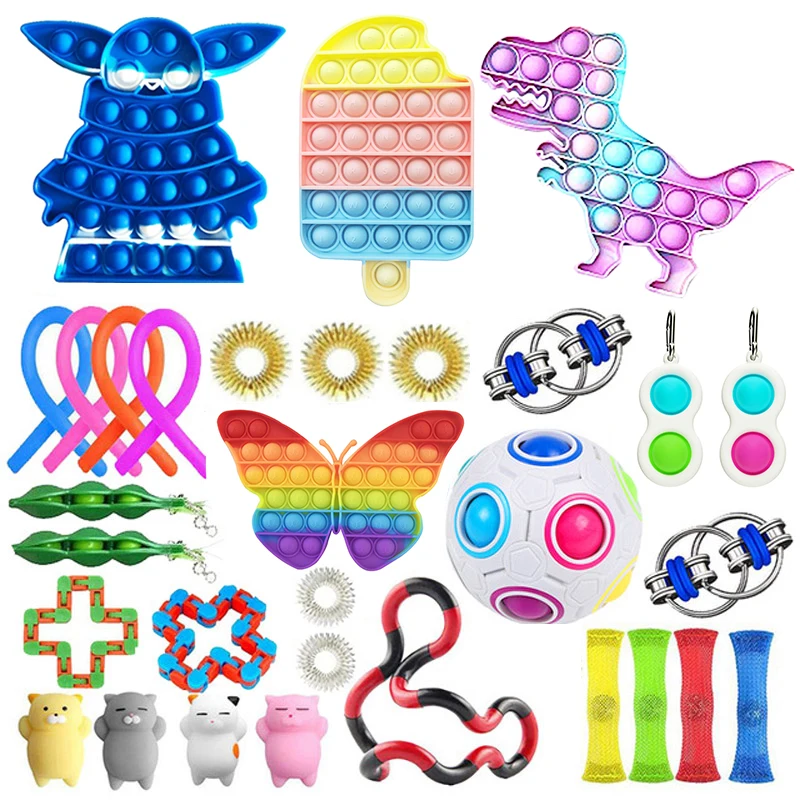

Fidget Toys kit Stress Relief Toys Anti Stress Set Stress Relief Cube Anti-Stress ball Fidget Pack Adults Children