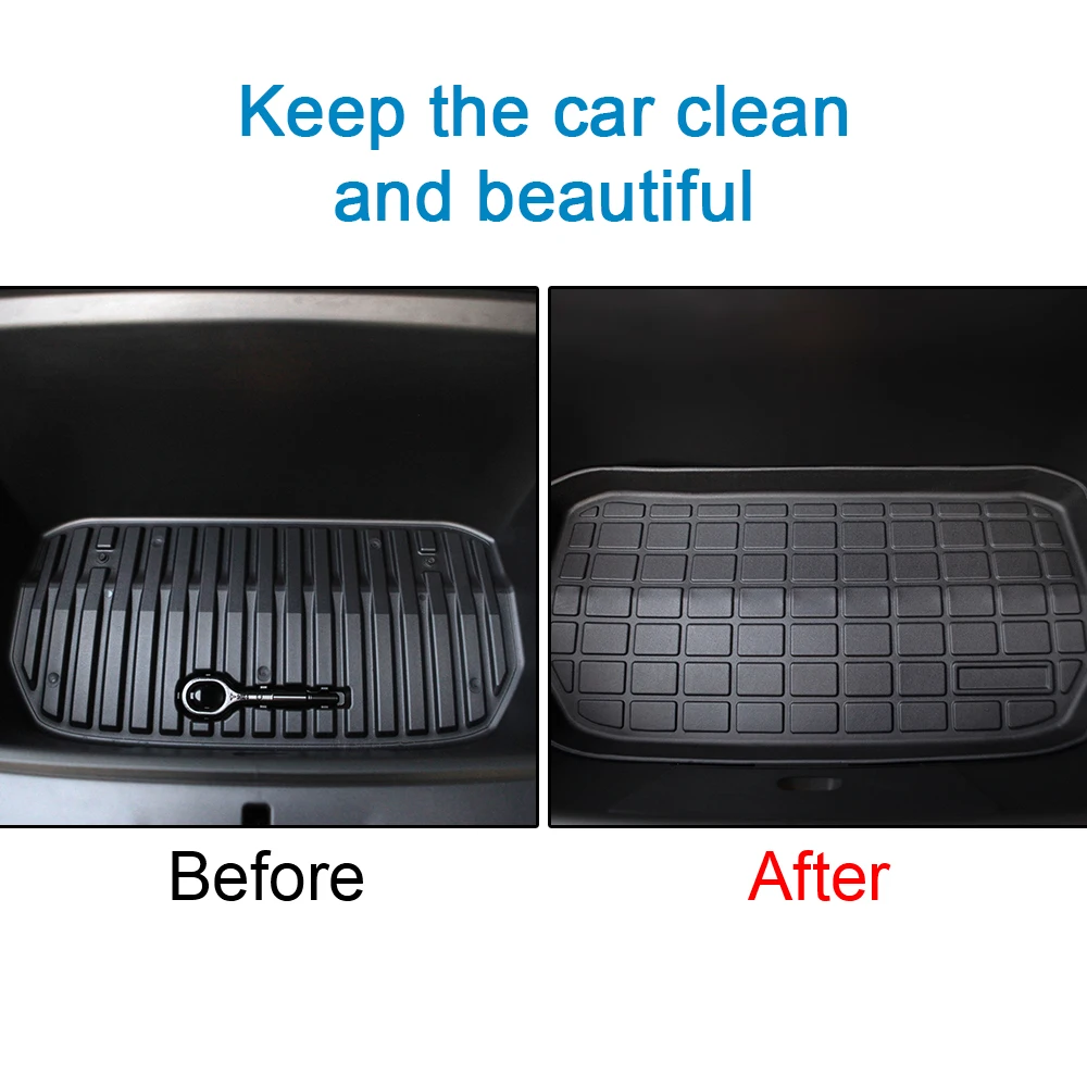 

TPE Protective Pad Waterproof Car Front Rear Trunk Storage Mat For Tesla Model 3 2021/ Model Y Car-styling Interior Accessories