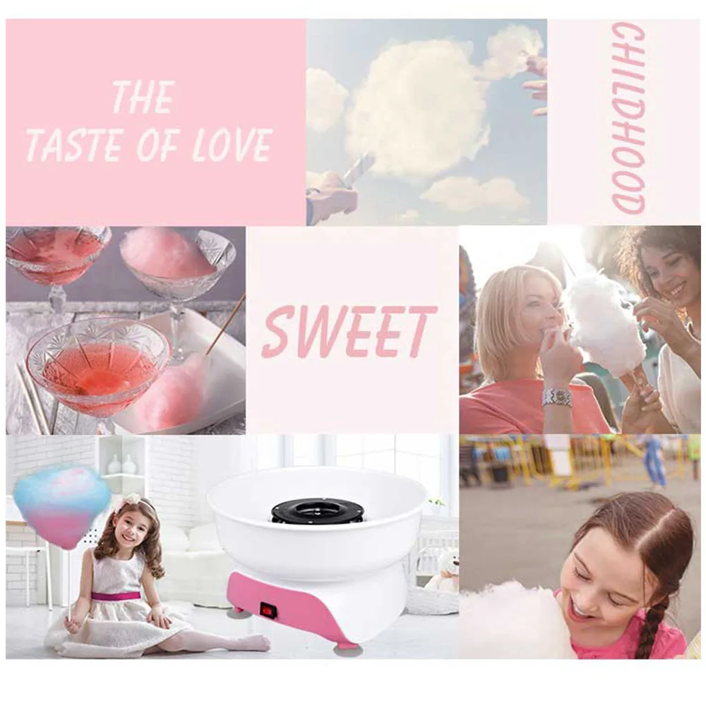 

450W New Electric DIY Sweet Cotton Candy Maker Portable Cotton Sugar Floss Machine Girl Boy Gift Children's Day Marshmallow Gift