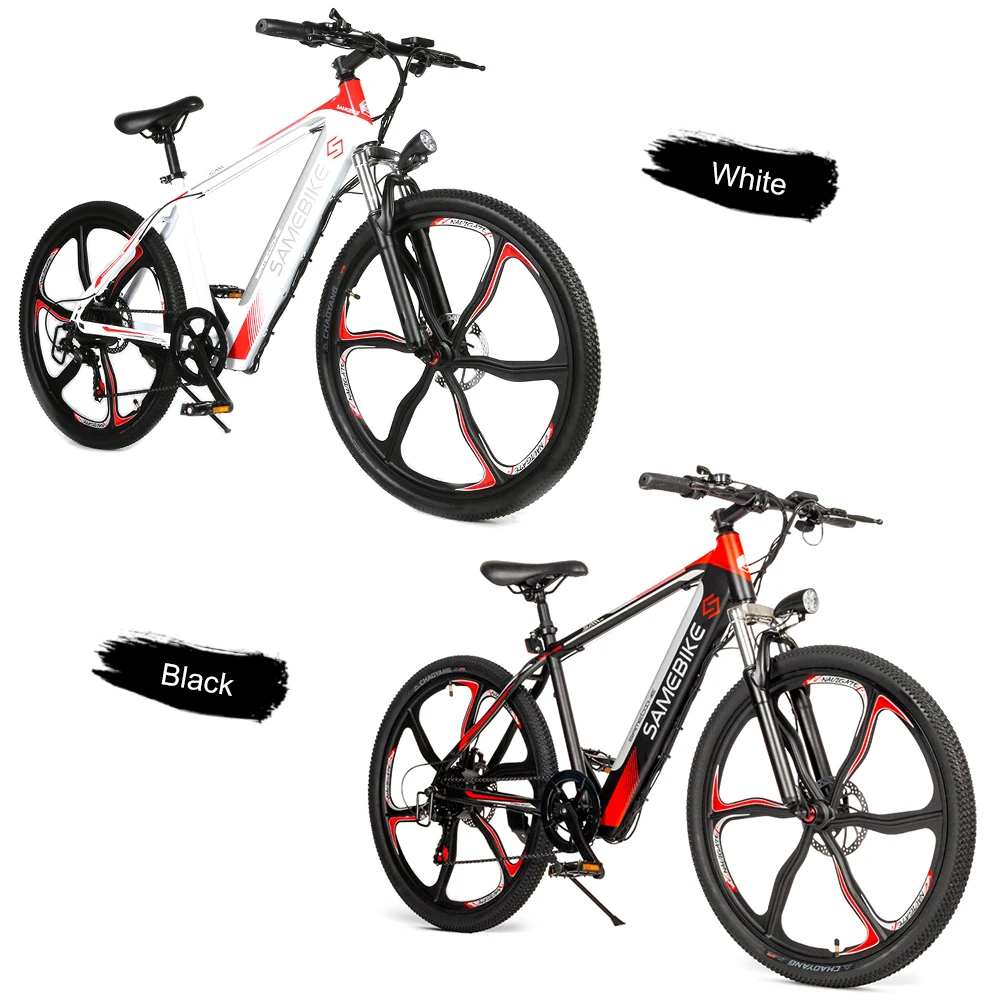 

26 Inch Power Assist Electric Bicycle with 350W Brushless Motor E-Bike with Dual Disc Brakes Suspension Front Fork 30km/h Max