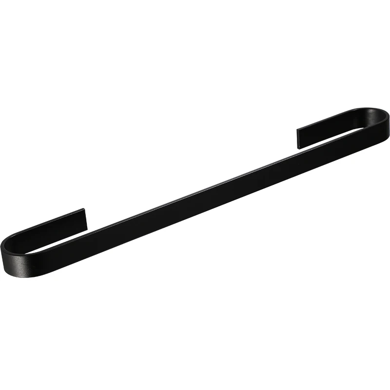 

Bathroom Towel Bars AluminumTowel Rack Wall Mounted Nail Free Towel Bar Black Baking Bath Hardware Bathroom Accessories 25-55cm