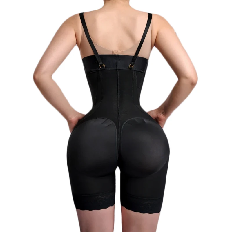 Fajas Colombianas Women Body Hourglass Girdle - Rib-height, Mid-leg Tummy Control Underwear with Butt Lifting Effect