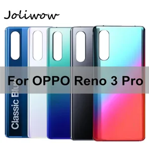 6 5 inch for oppo reno 3 pro back battery cover door housing case rear glass parts replacement for reno3 pro 5g battery cover free global shipping
