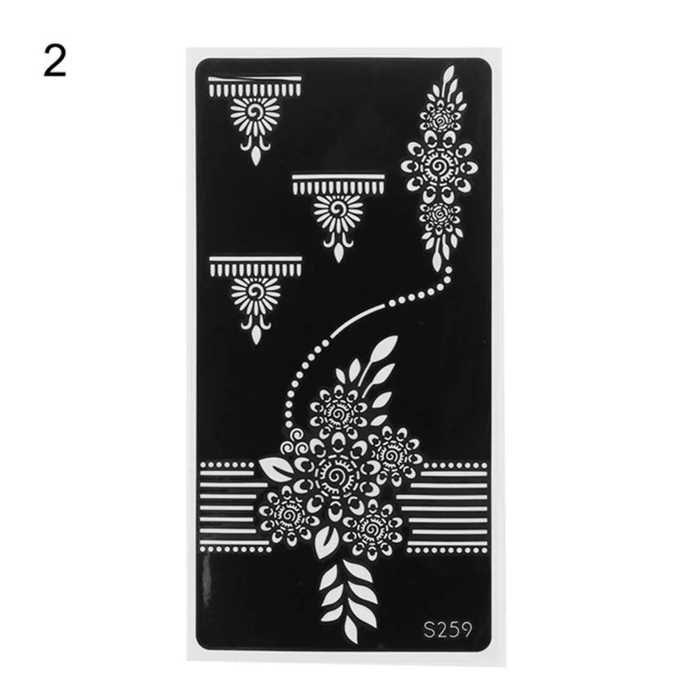

1 Sheet Henna Tattoo Stencil Temporary Hand Tattoos Diy Body Art Paint Sticker Template Indian Wedding Painting Kit Tools