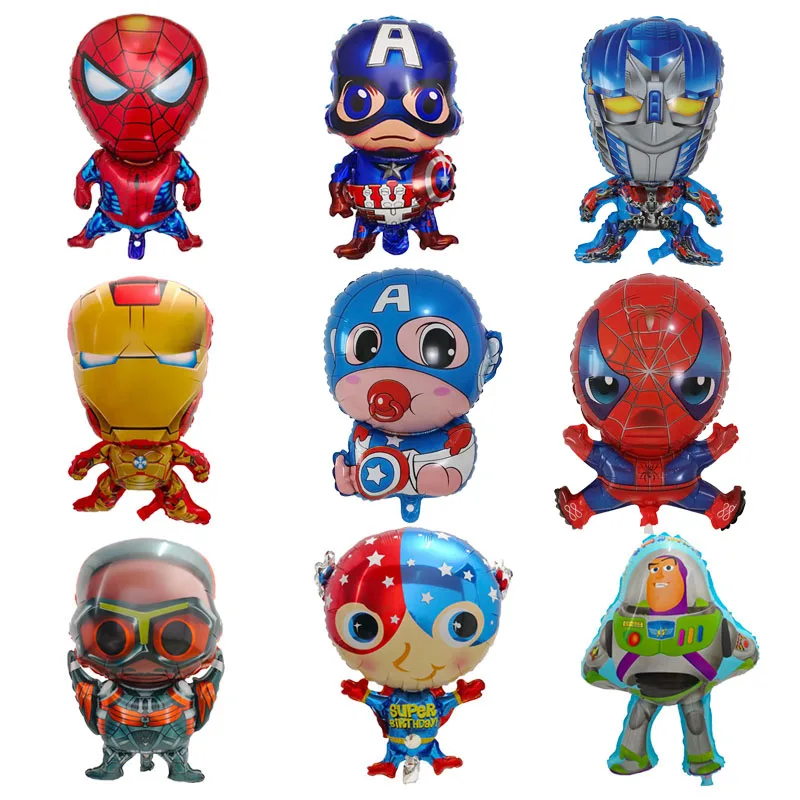 50 шт. супер герой воздушные шары мстители Человек паук красная Железный человек