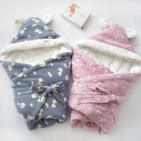 baby blanket 100 cotton envelope for discharge winter newborns bedding muslin swaddle warm wrap baby sleeping bag soft 80x80cm