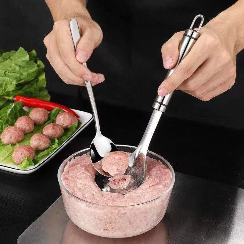 

304 Stainless Steel Meatball Maker Spoon Non-Stick Creative Meatball Maker Cooking Tools Kitchen Gadgets