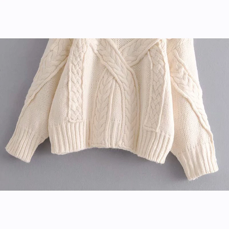 casual white woman sweater 2019 autumn-winter new fashion solid turtleneck ladies pullover elegant sweet loose nature sweaters | Женская