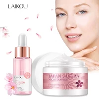 laikou sakura serum and cherry blossom face cream moisturizing whitening shrink pores anti aging face care set