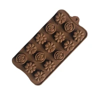 silicone flower shape chocolate cake mold baking tray tool mould handmade candy silicone stick and jelly non for cooking ma v8z0