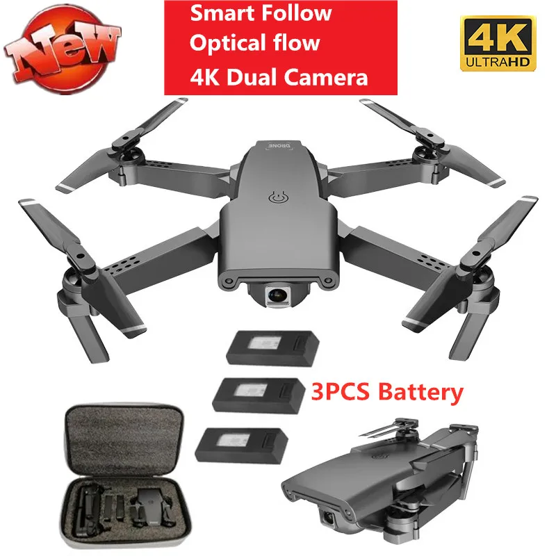 

Новый дизайн 2,4G 4K HD камера с одной клавишей возврата 3D откидной пульт дистанционного управления Квадрокоптер RC гоночный Дрон с 3 шт батареей...