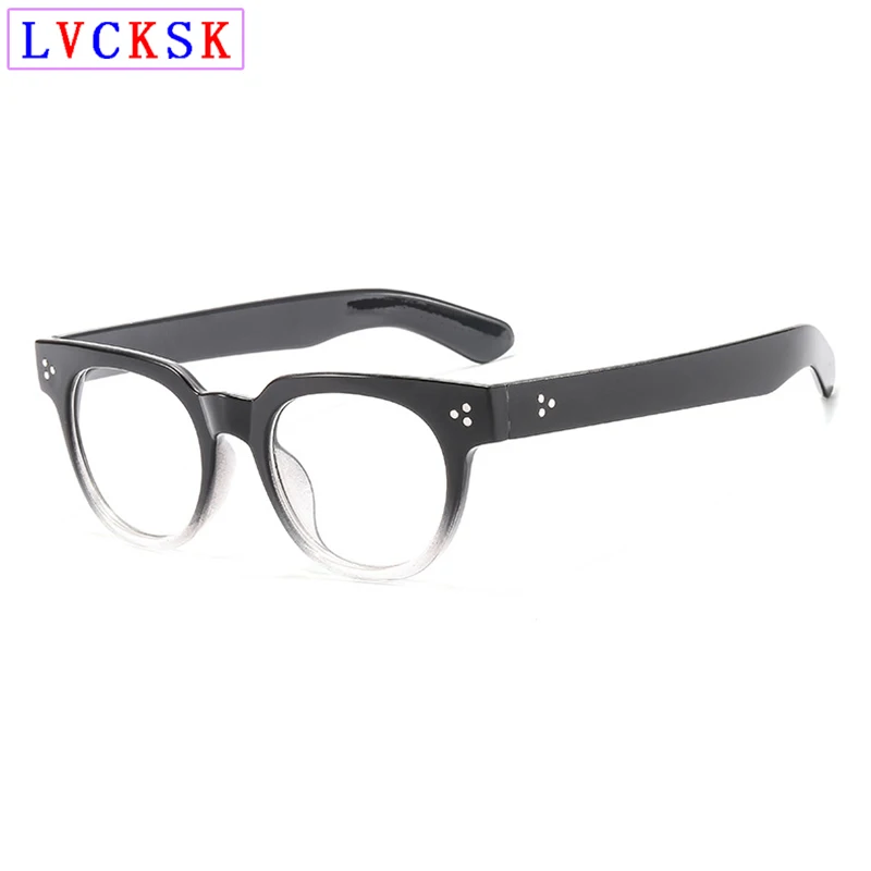 Фото Мужские Винтажные черные очки для компьютера оправа с градиентными заклепками