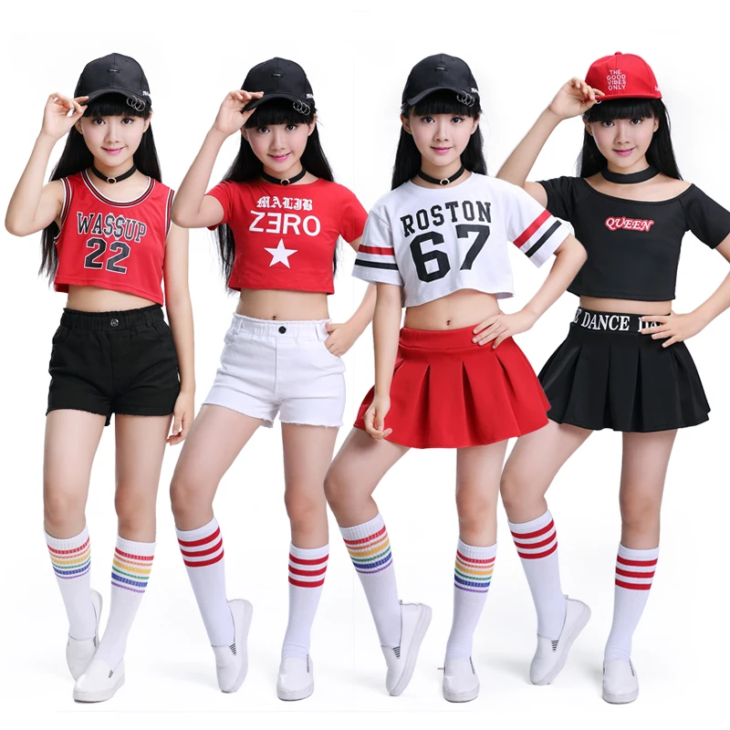 Джазовые танцевальные костюмы одежда для хип-хопа Джазовый хип-хоп летняя