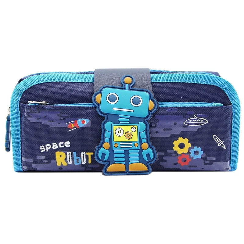 

Чехол для карандашей из ткани Оксфорд, вместительный съемный чехол для ручек, мультяшный Органайзер на молнии для канцелярских принадлежно...