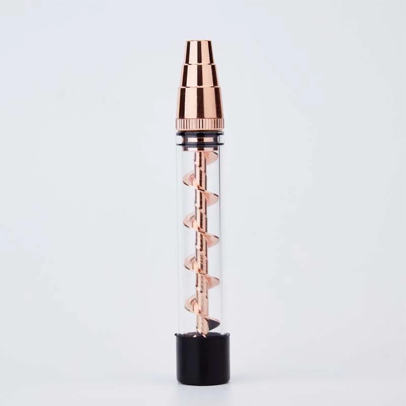 F318-rose gold Аксессуары для сигарет машинка для скручивания табака Мини Стеклянная трубка аксессуары для курения креативная Мода плоский держатель для табака - Цвет: F318-rose gold