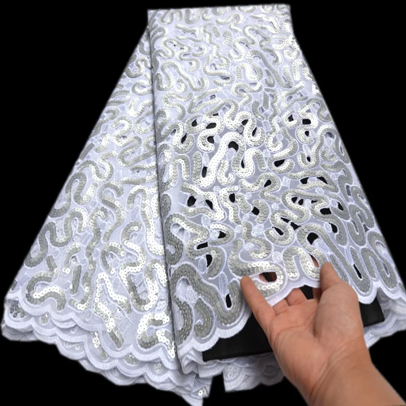 Последняя африканская кружевная ткань 2020 высокое качество небесно-голубое