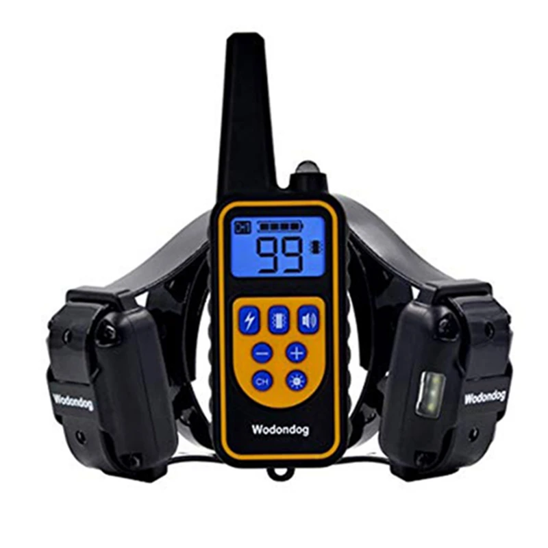 Тренировочный ошейник для собак 880 м с электрическим током, перезаряжаемый водонепроницаемый дистанционный тренировочный ошейник для дайвинга, аксессуары для маленьких и больших собак