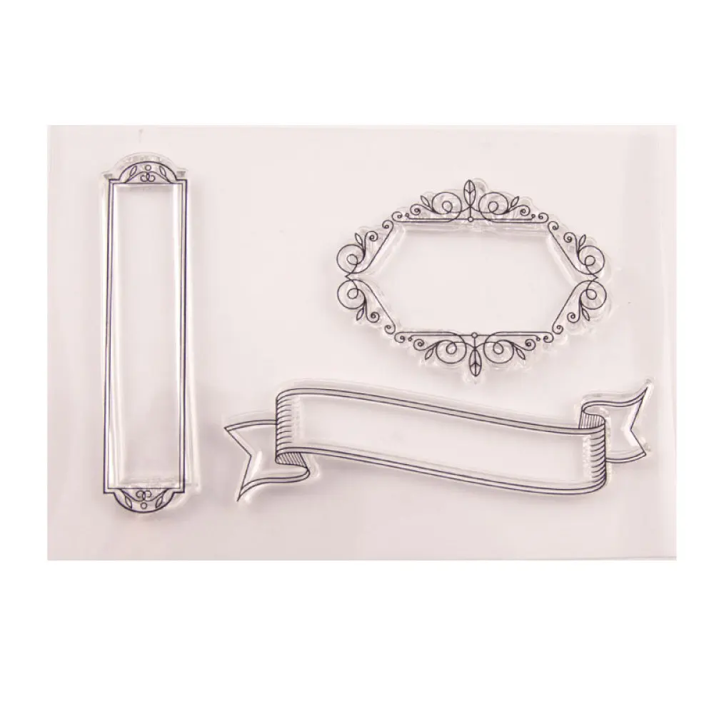 Рамка для баннеров прозрачный штамп DIY силиконовые уплотнения