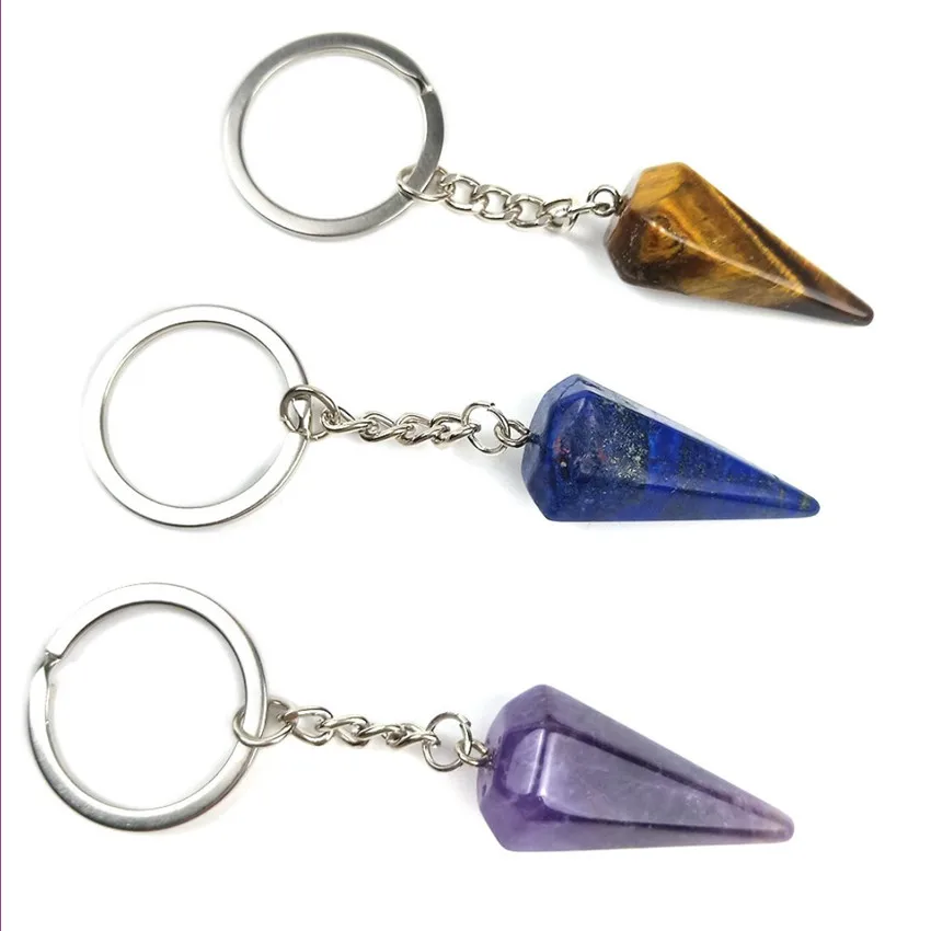 Трендовая серебряная круглая шестиугольная Пирамида тигровый глаз камень