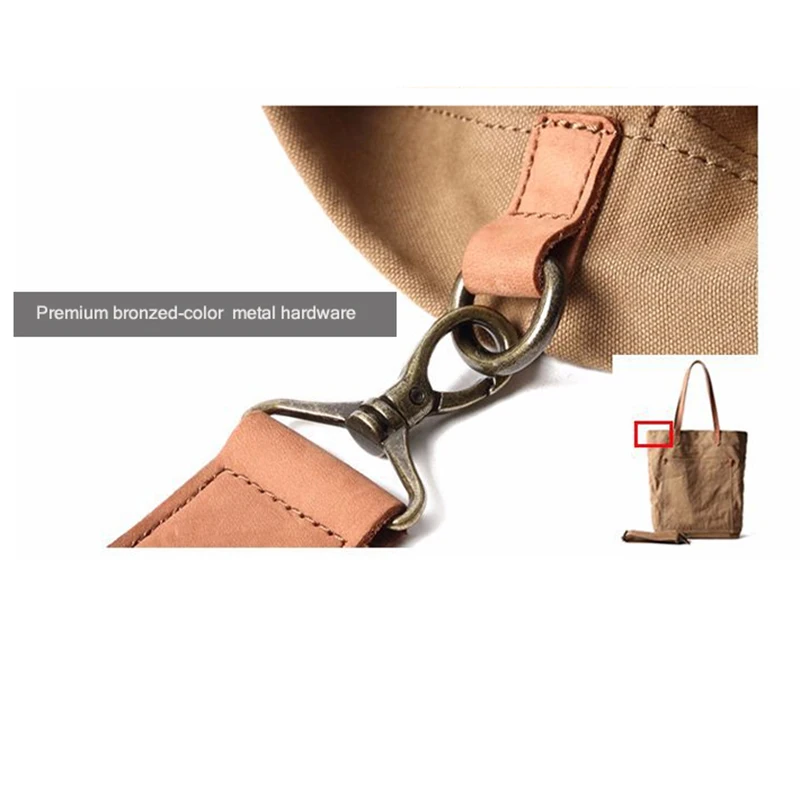 Retro Women Canvas Cotton Shoulder bag, High quality girl's crossbody bags with premium leather handle and Large Capcity