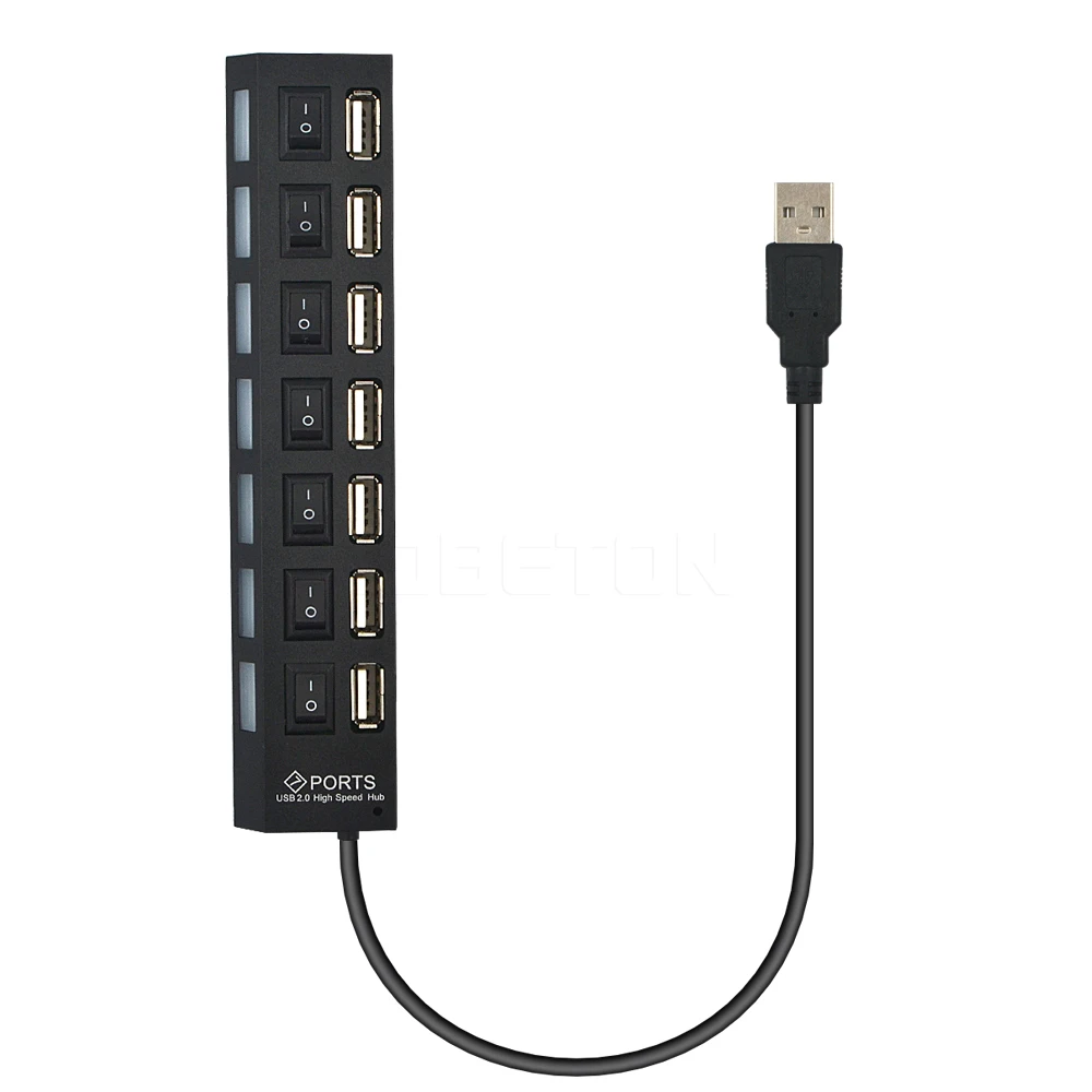 USB разветвитель с 7 портами 480 Мбит/с 2 0| |