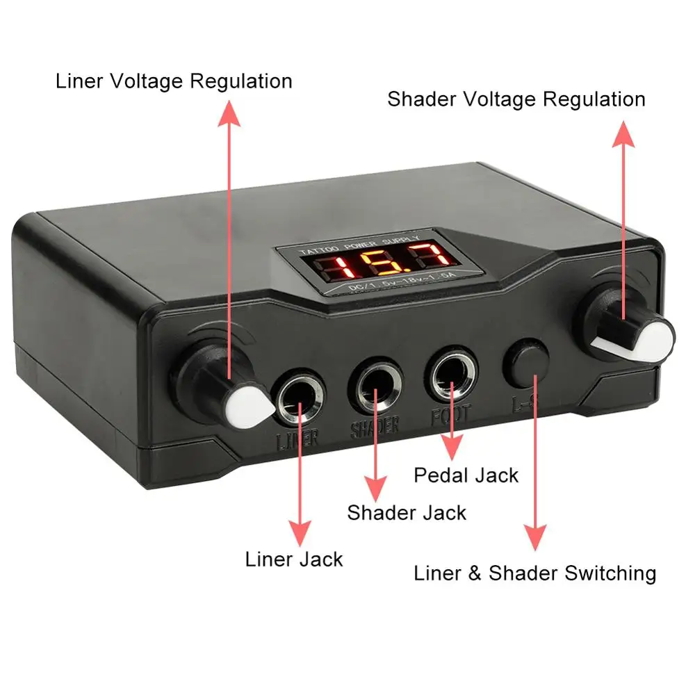 

Classic LCD Display Tattoo Power Supply with Cable Semi-Permanent Makeup Power Supply For Tattoos Switch Regulator Transformer